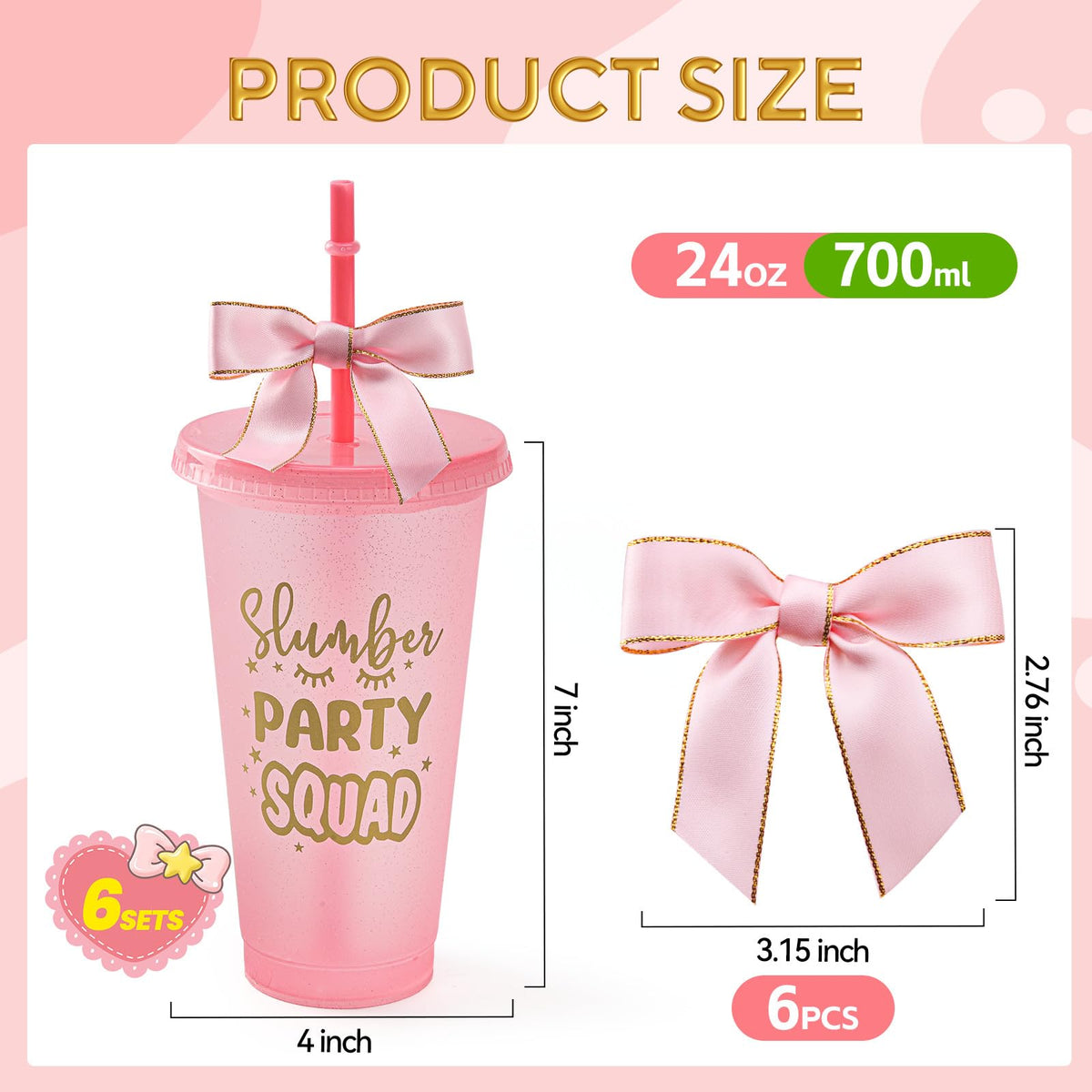 Yicentdp 24oz tumbler with leakproof lid for iced drinks and outdoor parties.