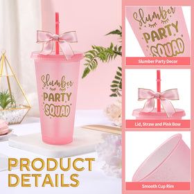 Yicentdp straw and twist bow design enhances festive sleepover vibes.