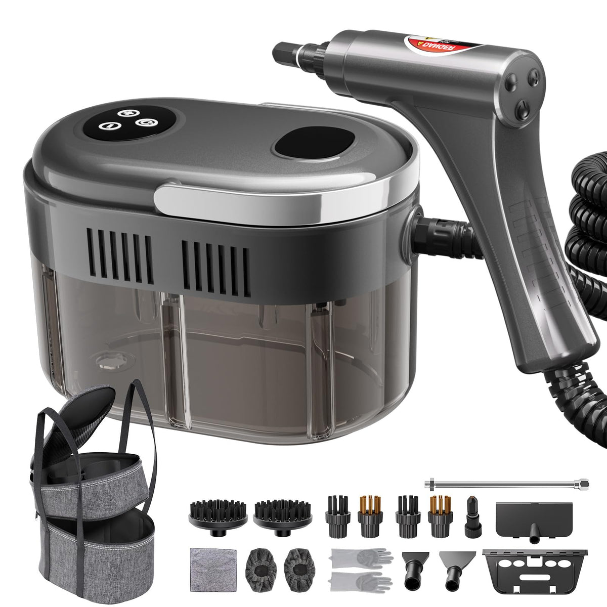 YICHENGDA steam cleaner heats up in 15 seconds for fast, convenient cleaning.