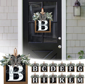 YICORIP monogram wreath showcases personalized decor for any season.