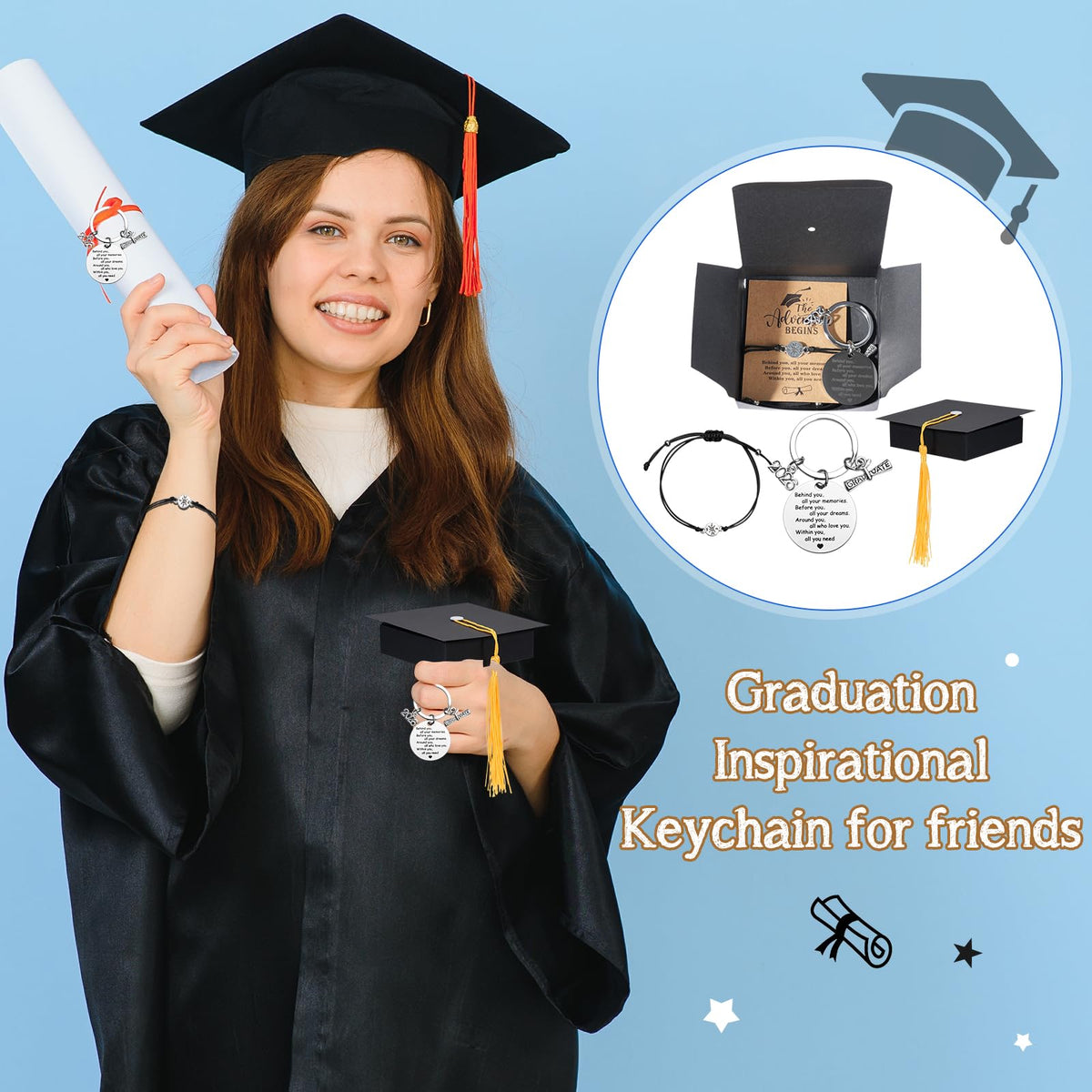 YIDAKO 2026 stainless keychain for graduates