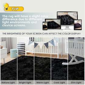 Yidanamy 5x7 rug black color makes a bold modern statement