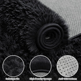 Yidanamy 5x7 rug care guide illustrates simple cleaning tips