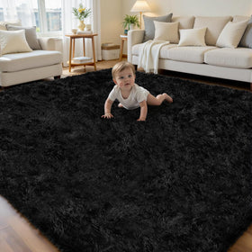 Yidanamy 6x9 rug ultra-soft plush closeup for cozy textures