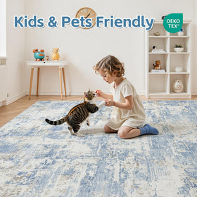 Yidanamy kid and pet friendly rug certified for safe family spaces.
