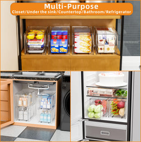 Yieach countertop storage bins keep office supplies orderly and accessible.