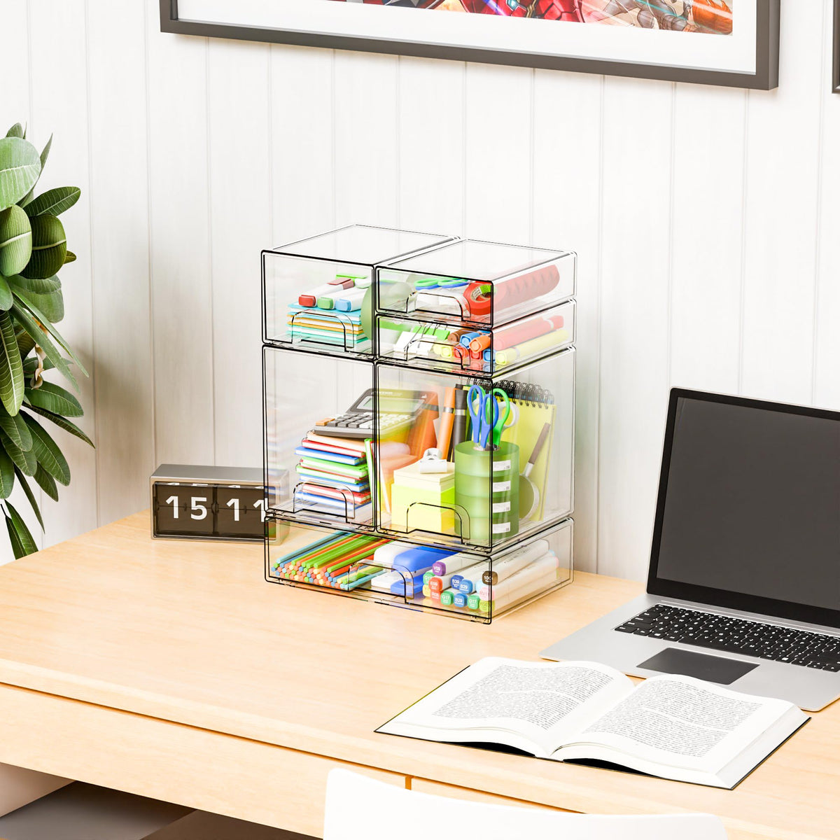 Yieach multipurpose drawer organizer fits cosmetics and baby gear