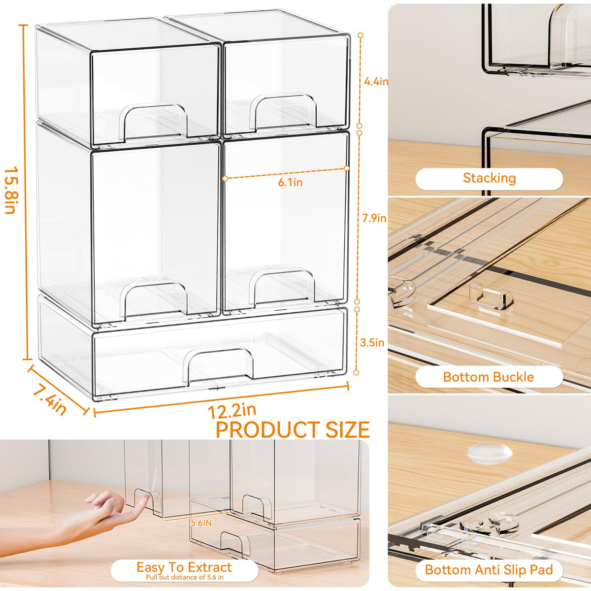 Yieach pacifier and accessories drawer stores small items tidy for quick nightly routines