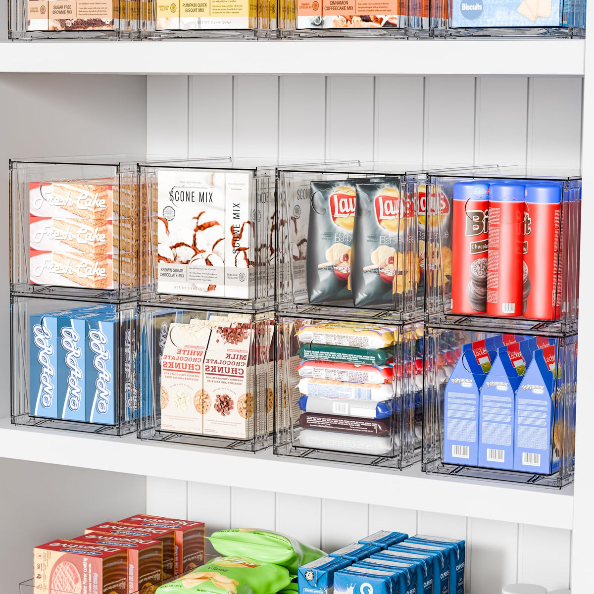 Yieach pantry drawer organizer for spices and snacks visibility.