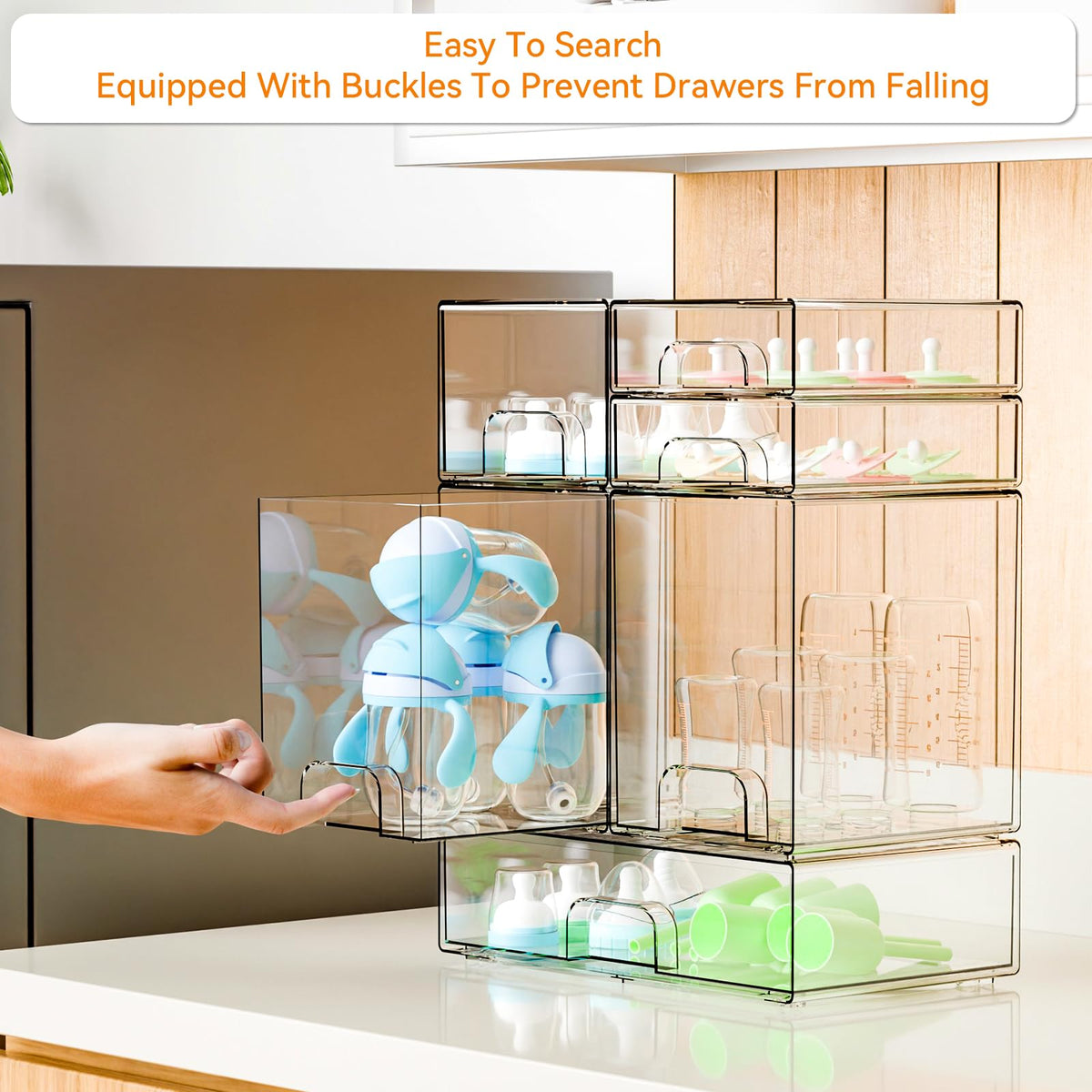 Yieach stackable drawer system provides flexible organization