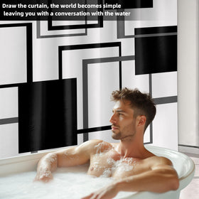 Yieldeer Geometric Curtain digital print delivers sharp color and premium look.