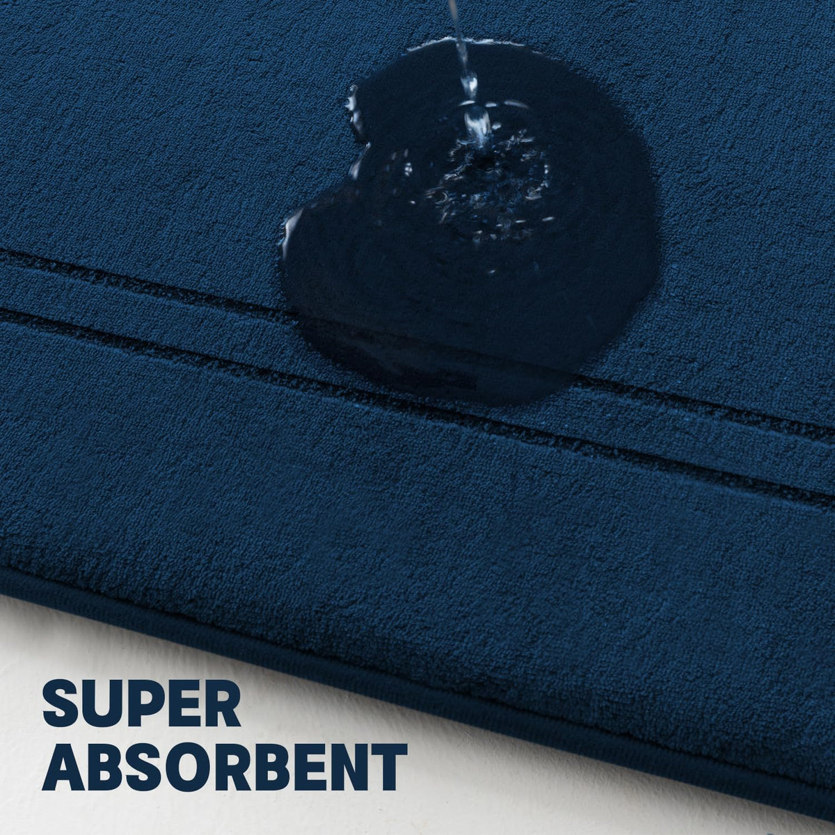 YIHOUSE absorbent backing dries quickly, protects bathroom floors