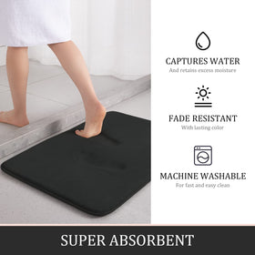 YIHOUSE anti-slip backing keeps bath mat securely in place on tiles