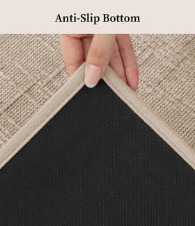 YIHOUSE 16x32 beige rug with slim profile suitable under doors
