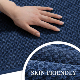 YIHOUSE mats with non-slip backing stay secure on wet floors.