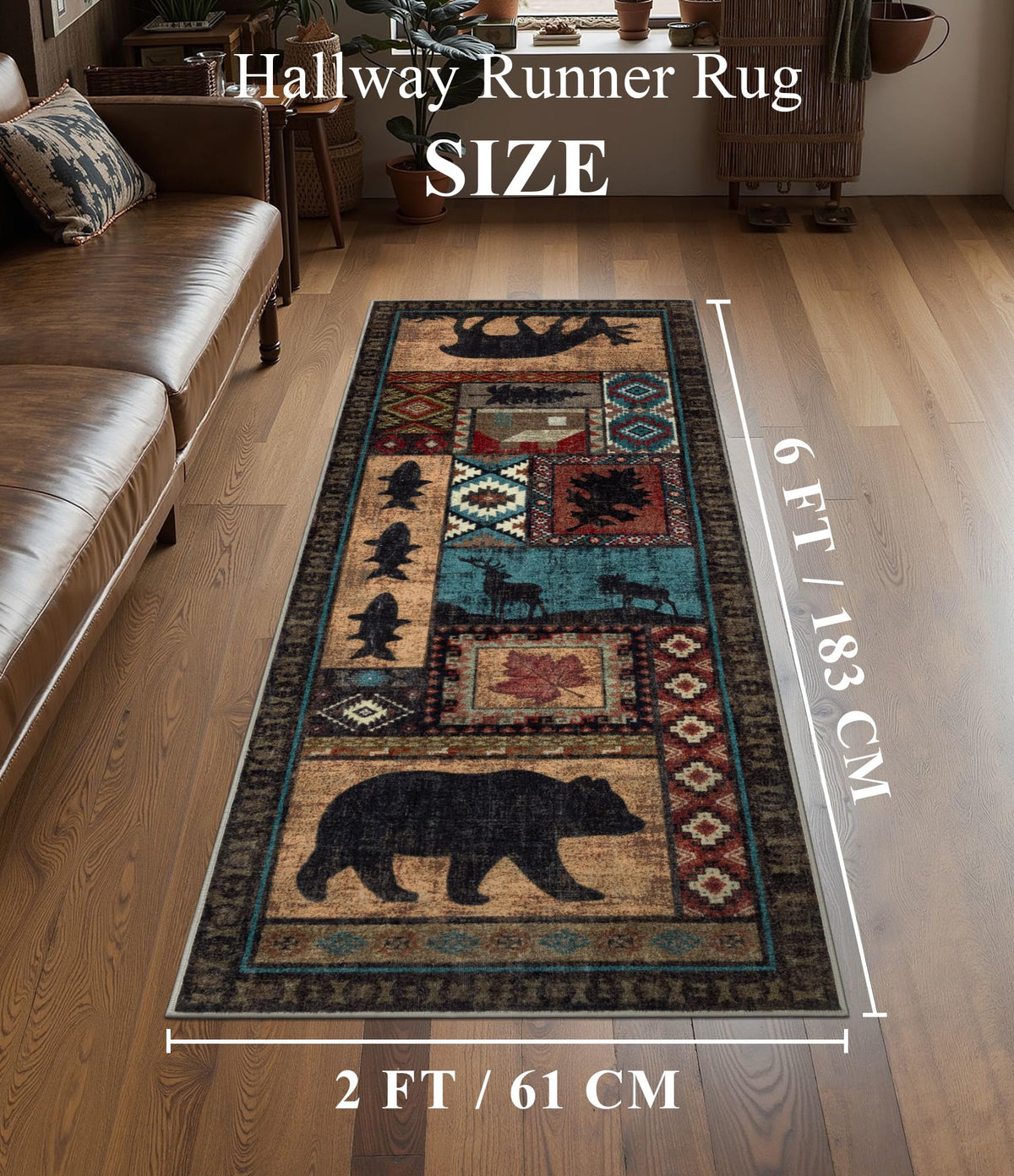 YIHOUSE bear-print close-up highlighting outdoorsy motif and detailed design