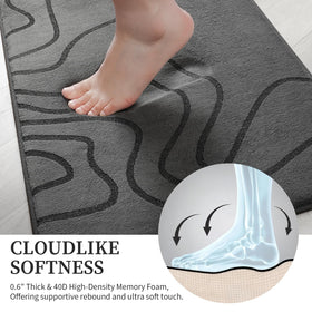 YIHOUSE high-density memory foam core provides durable underfoot support.