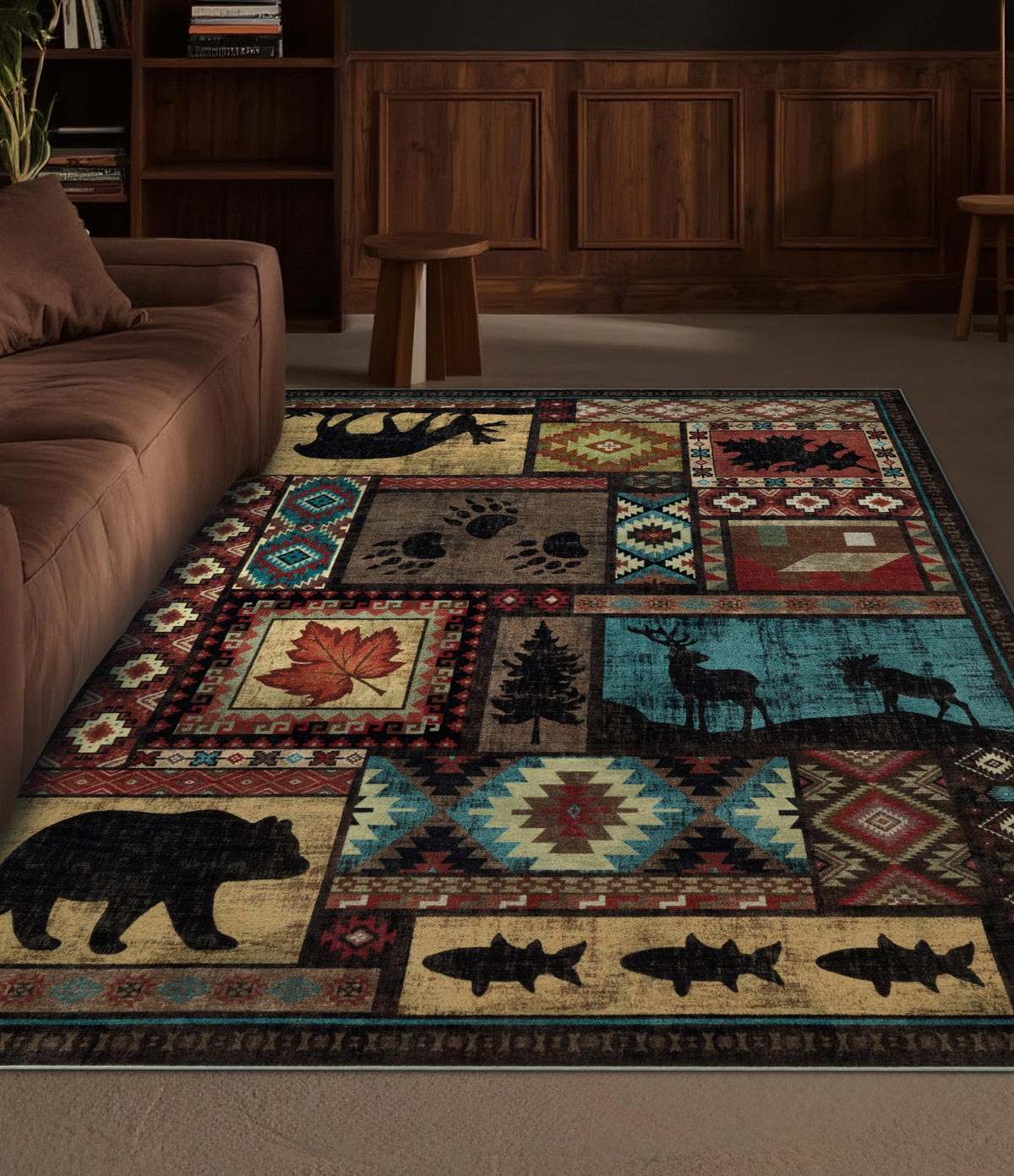 YIHOUSE imitation cashmere rug offers soft, cozy texture underfoot.