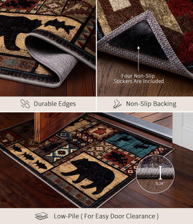 YIHOUSE machine-washable rug simplifies cleaning after busy days.