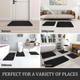 YIHOUSE machine washable rug set keeps color and shape