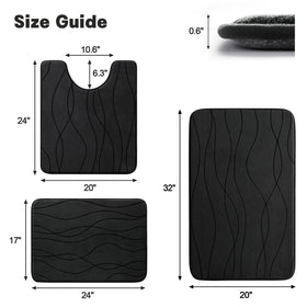 YIHOUSE memory foam bath mat closeup texture showing dense cushioning
