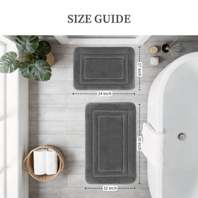 YIHOUSE memory foam bath mat close-up shows plush surface for cushioned steps.