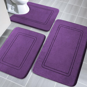 YIHOUSE memory foam bath mat set large rug 32x20 for cloud-like comfort