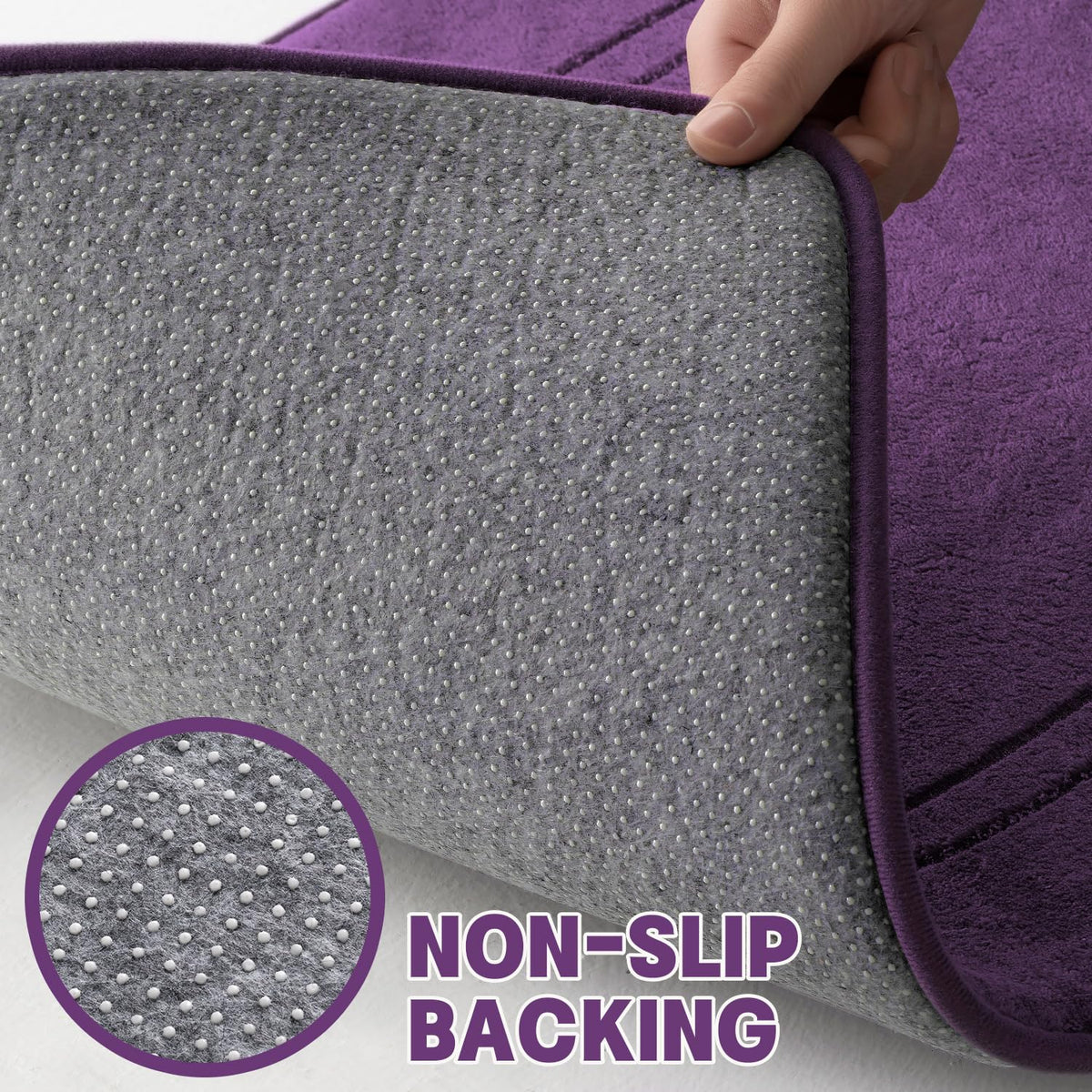 YIHOUSE U-shaped bath rug 24x20 for non-slip daily use