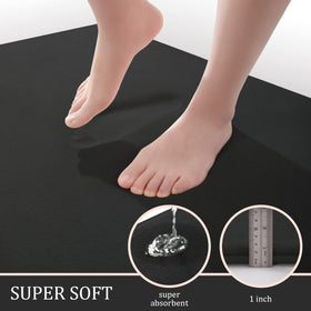 YIHOUSE memory foam bath mat highlighting soft, plush texture underfoot
