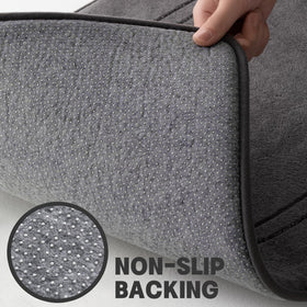 YIHOUSE memory foam bath mat U-shaped mat surrounds the toilet for warmth