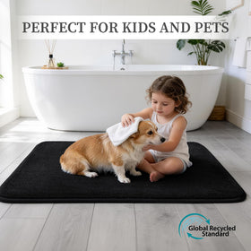 YIHOUSE compact 24x17 mat fits neatly beside sink