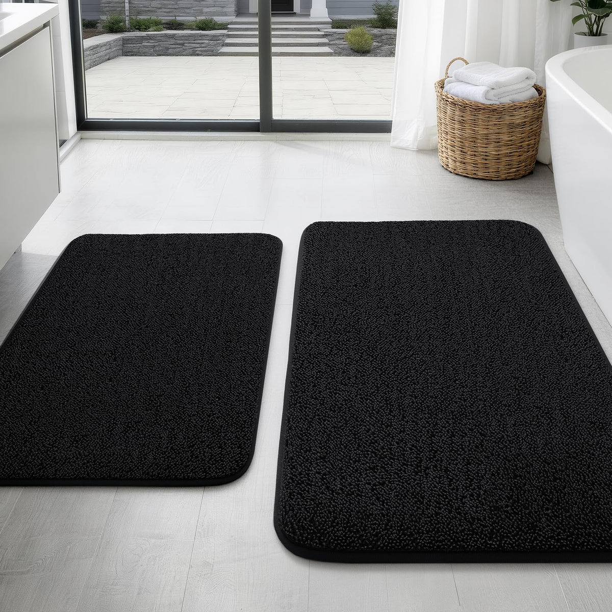 YIHOUSE memory foam bath rug set with plush cushioning on cold bathroom floors