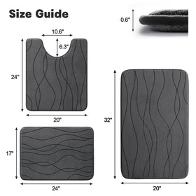 Non-slip backing helps keep rug secure on tile or wood floors.