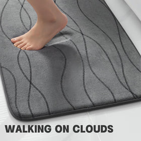 YIHOUSE U-shaped rug provides front-toilet comfort and floor protection.