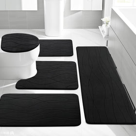 YIHOUSE memory foam set adds a sleek, stylish touch to the bath.