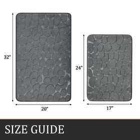 YIHOUSE non-slip backing bath mat—stable grip on wood or tile floors.