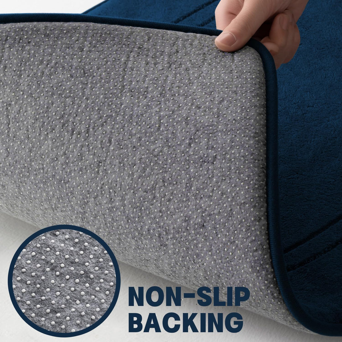 YIHOUSE non-slip backing with drip-dots helps prevent shifting