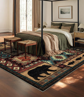 YIHOUSE rug with non-slip TPR backing improves safety on slick floors.