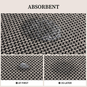 YIHOUSE quick-dry weave mat demonstrates high water absorption without pooling.