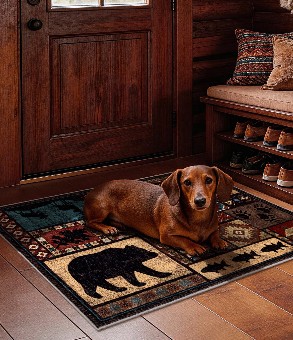 YIHOUSE rug with reinforced stitched edges built for durability.