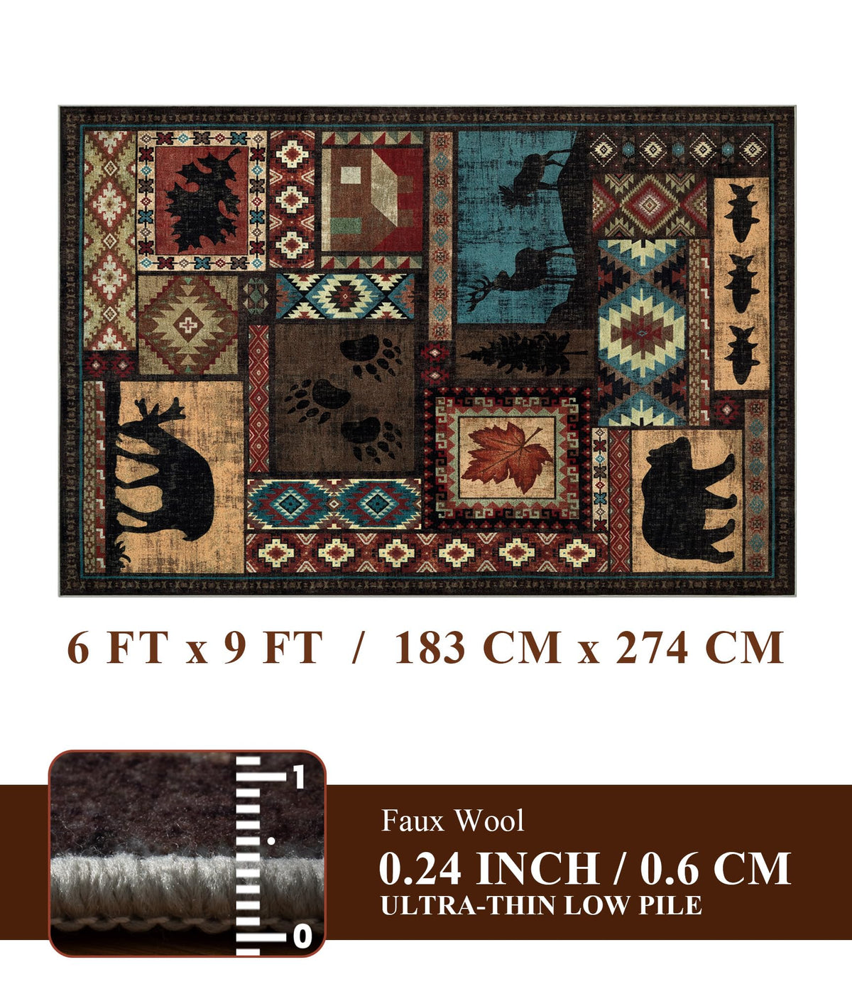 Southwestern design rug by YIHOUSE adds outdoor-inspired color