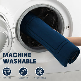 YIHOUSE machine-washable rug stays soft after cold-water washes
