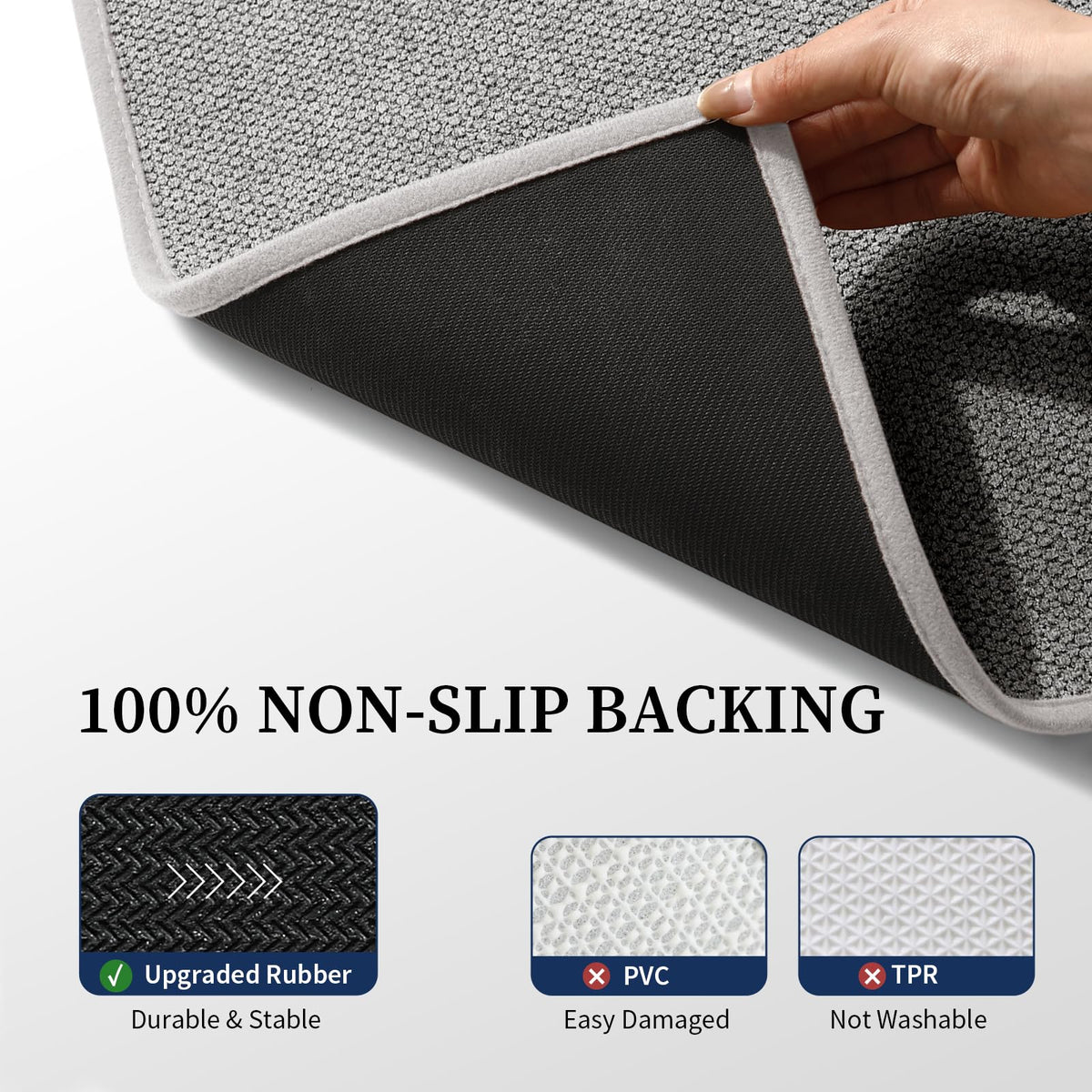 YIHOUSE toilet rug compact fit beside toilet for soft warmth