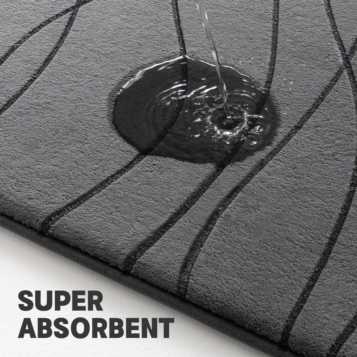 YIHOUSE ultra-soft memory foam mat detail highlighting plush texture underfoot.
