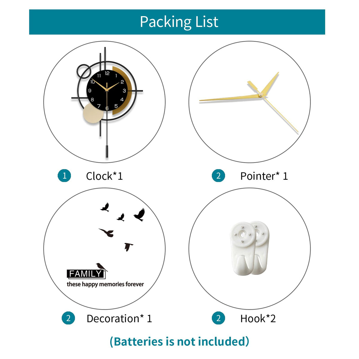 YIJIDECOR gift-ready clock packaging makes a thoughtful housewarming present.