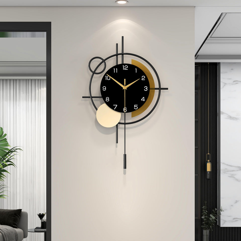 YIJIDECOR pendulum wall clock design adds a timeless focal point to any room.