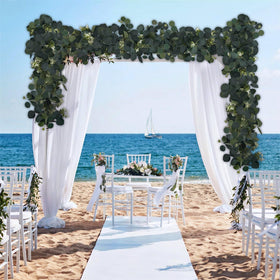 YIJXPOIN eucalyptus garland lifelike-leaves offers flexible styling options.