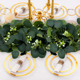 YIJXPOIN eucalyptus garland mantle-display brings year-round greenery.