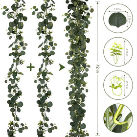 YIJXPOIN eucalyptus garland 6ft wedding-arch shapes a romantic backdrop.