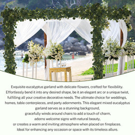 YIJXPOIN lifelike eucalyptus garland for durable, long-lasting displays.